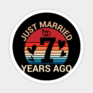 Just Married 7 Years Ago Husband Wife Married Anniversary Magnet